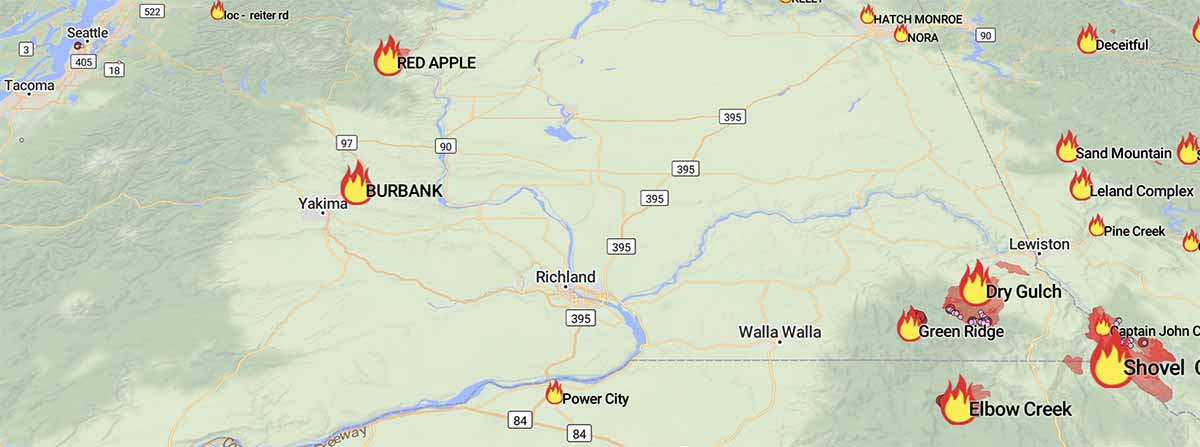 interactive wildfire map
